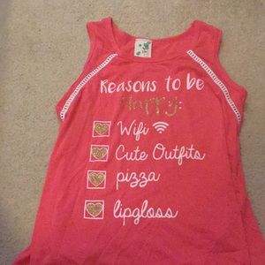 Girls pink tank top